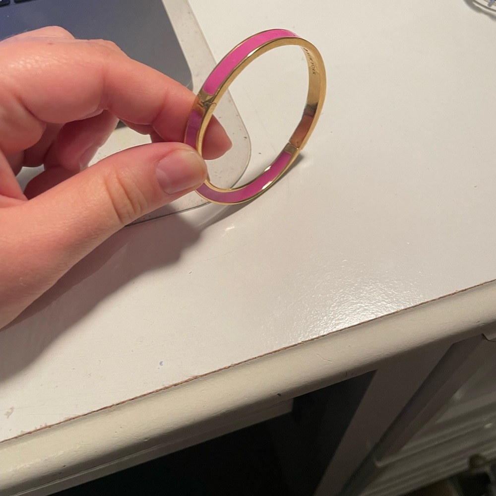 Kate spade pink and gold click bracelet